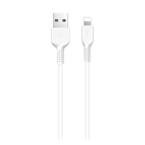 HOCO X20 adatkábel (USB - lightning, gyorstöltő, 100cm, törésgátló) FEHÉR