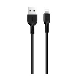   HOCO X20 adatkábel (USB - lightning, gyorstöltő, 100cm, törésgátló) FEKETE