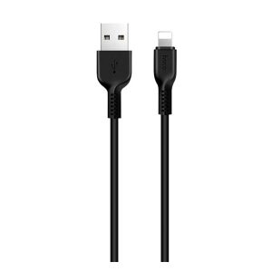 HOCO X20 adatkábel (USB - lightning, gyorstöltő, 100cm, törésgátló) FEKETE