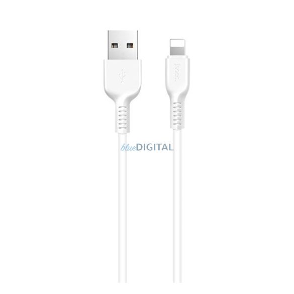 HOCO X20 adatkábel (USB - lightning, gyorstöltő, 200cm, törésgátló) FEHÉR Apple iPhone 14 Pro, iPhone 14 Plus, iPhone 14