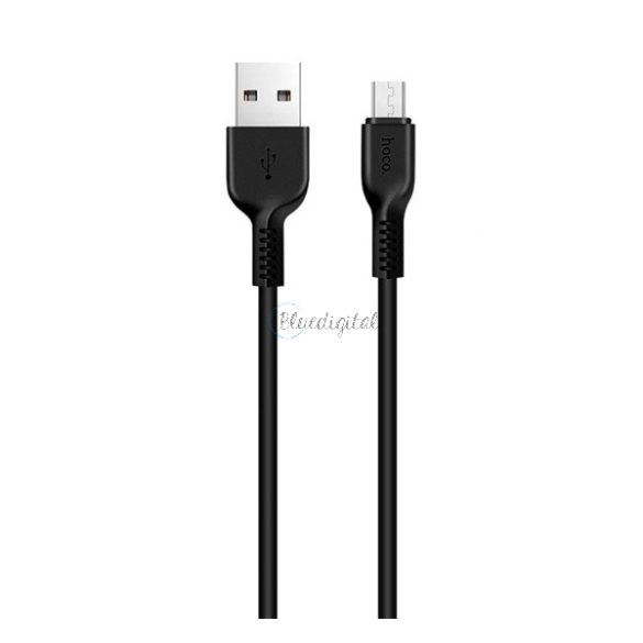 HOCO X20 adatkábel (USB - microUSB, gyorstöltő, 200cm, törésgátló) FEKETE