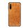 MOFI műanyag telefonvédő (szilikon keret, bőr hatású hátlap) BARNA Samsung Galaxy A7 (2018) SM-A750F