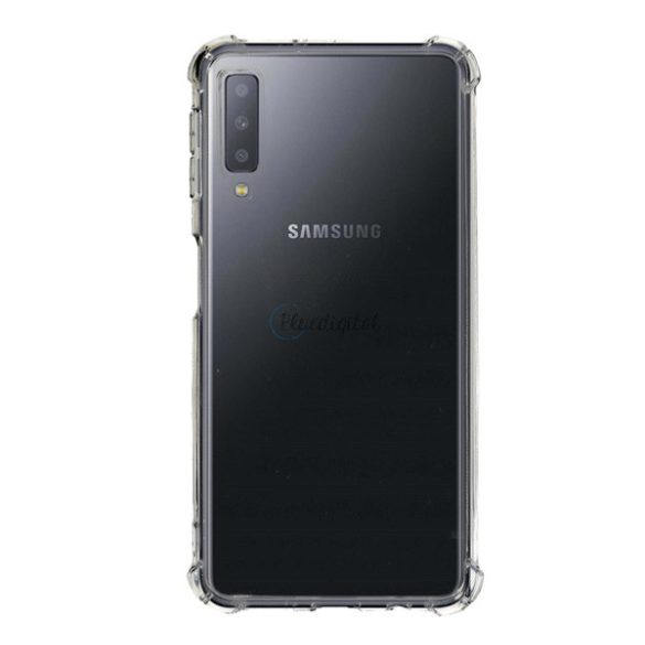 Szilikon telefonvédő (közepesen ütésálló, légpárnás sarok) ÁTLÁTSZÓ Samsung Galaxy A7 (2018) SM-A750F