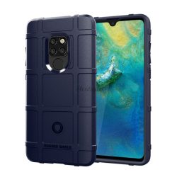   Szilikon telefonvédő (közepesen ütésálló, négyzet minta) SÖTÉTKÉK Huawei Mate 20