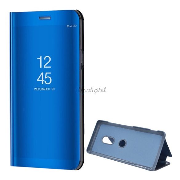 Tok álló (aktív FLIP, oldalra nyíló, asztali tartó funkció, tükrös felület, Mirror View Case) KÉK Sony Xperia XZ3 (H9436)