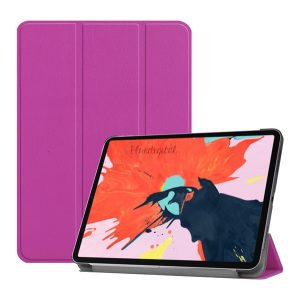 Tok álló, bőr hatású (aktív FLIP, oldalra nyíló, TRIFOLD, asztali tartó) LILA Apple IPAD Pro 12.9 (2018)