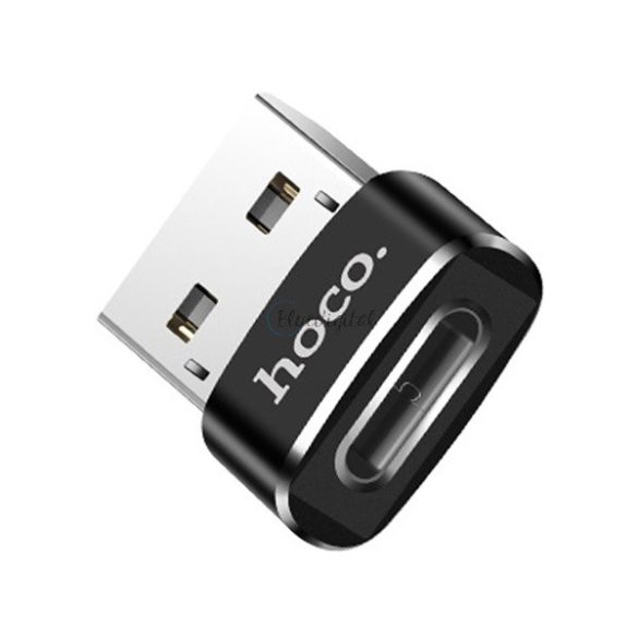 HOCO UA6 adapter (Type-C aljzat - USB, adatátvitel és töltés, OTG) FEKETE