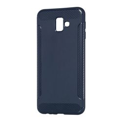   Szilikon telefonvédő (közepesen ütésálló, karbon minta) SÖTÉTKÉK Samsung Galaxy J6 Plus (SM-J610F)