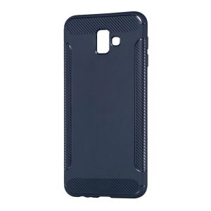 Szilikon telefonvédő (közepesen ütésálló, karbon minta) SÖTÉTKÉK Samsung Galaxy J6 Plus (SM-J610F)