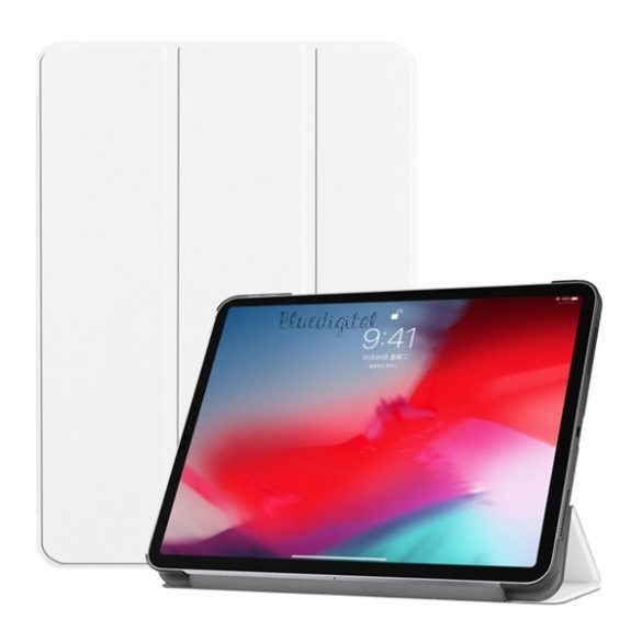 Tok álló, bőr hatású (aktív FLIP, oldalra nyíló, TRIFOLD, asztali tartó) FEHÉR Apple IPAD Pro 11 (2018)