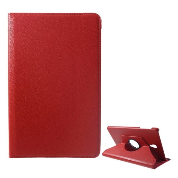 Tok álló, bőr hatású (FLIP, asztali tartó, 360°) PIROS Samsung Galaxy Tab A 10.5 WIFI (2018) SM-T590, Samsung Galaxy Tab A 10.5 LTE (2018) SM-T595