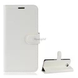   Tok álló, bőr hatású (FLIP, oldalra nyíló, asztali tartó funkció, prémium) FEHÉR Sony Xperia 10 plus (L4213)