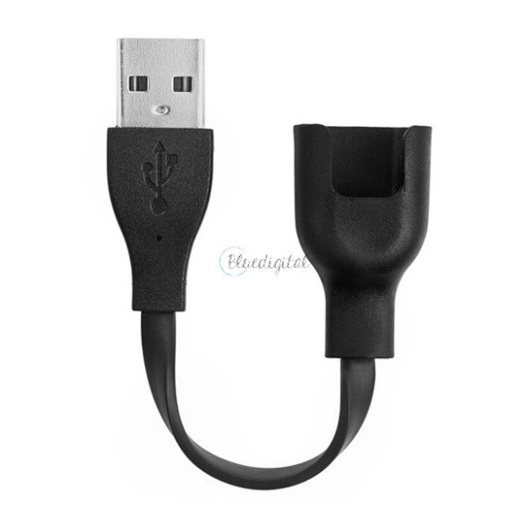 Töltőkábel USB (mágneses, 13cm) FEKETE Honor Band 4 Running Edition, Huawei Band 4 Running Edition