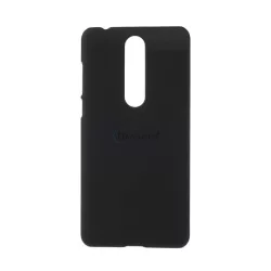 Műanyag telefonvédő (gumírozott) FEKETE Nokia 3.1 Plus