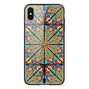 NILLKIN BRILLIANCE telefonvédő szilikon keret (BUMPER, közepesen ütésálló, edzett üveg hátlap, mandala minta) SZÍNES Apple iPhone XS 5.8, Apple iPhone X 5.8