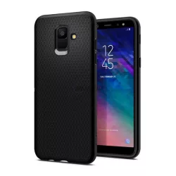   SPIGEN LIQUID AIR szilikon telefonvédő (közepesen ütésálló, légpárnás sarok, rombusz minta) FEKETE Samsung Galaxy A6 (2018) SM-A600F