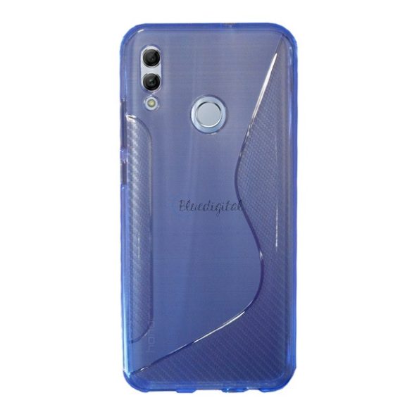 Szilikon telefonvédő (S-line, karbon minta) KÉK Huawei P Smart (2019), Honor 10 Lite