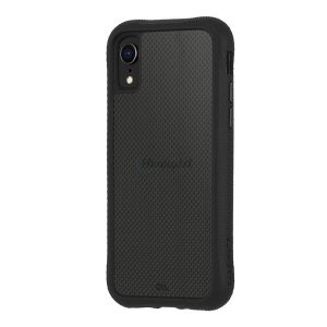 CASE-MATE CARBON FIBRE szilikon telefonvédő (BUMPER, közepesen ütésálló, valódi szénszálás hátlap) FEKETE Apple iPhone XR 6.1