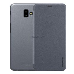   NILLKIN SPARKLE műanyag telefonvédő (mikroszálas bőr hatású FLIP, oldalra nyíló) FEKETE Samsung Galaxy J6 Plus (SM-J610F)