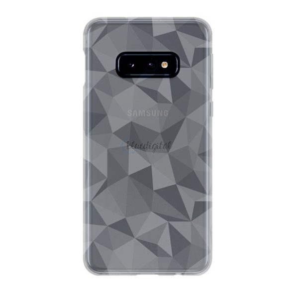 Szilikon telefonvédő (3D, gyémánt minta) ÁTLÁTSZÓ Samsung Galaxy S10e (SM-G970)