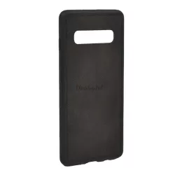   Szilikon telefonvédő (szövet minta) FEKETE Samsung Galaxy S10 (SM-G973)