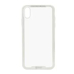   ROAR Glass Airframe telefonvédő szilikon keret (BUMPER, közepesen ütésálló, edzett üveg hátlap) FEHÉR Apple iPhone XS Max 6.5
