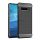 IMAK VEGA szilikon telefonvédő (közepesen ütésálló, légpárnás sarok, szálcsiszolt, karbon minta) FEKETE Samsung Galaxy S10 (SM-G973)