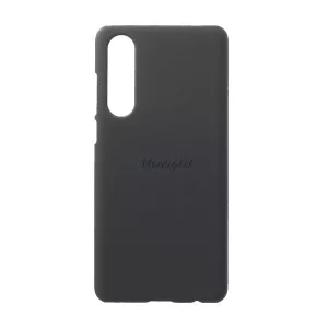 Műanyag telefonvédő (gumírozott) FEKETE Huawei P30