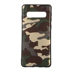   Szilikon telefonvédő (terep minta) ZÖLD Samsung Galaxy S10 (SM-G973)