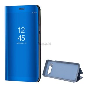 Tok álló (aktív FLIP, oldalra nyíló, asztali tartó funkció, tükrös felület, Mirror View Case) KÉK Samsung Galaxy S10 (SM-G973)