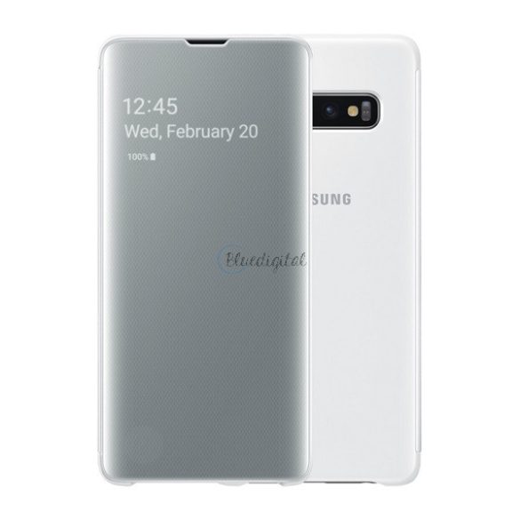 SAMSUNG tok álló (aktív FLIP, oldalra nyíló, Clear View Cover) FEHÉR Samsung Galaxy S10e (SM-G970)