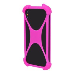  Szilikon telefonvédő (univerzális, közepesen ütésálló, légpárnás sarok, X-line, 3.5-6.5" méret) RÓZSASZÍN