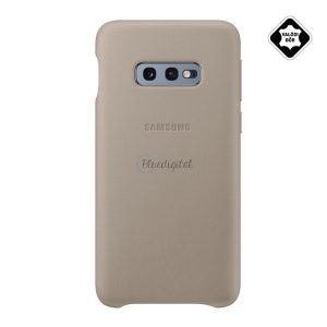 SAMSUNG műanyag telefonvédő (valódi bőr hátlap) SZÜRKE Samsung Galaxy S10e (SM-G970)