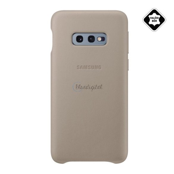 SAMSUNG műanyag telefonvédő (valódi bőr hátlap) SZÜRKE Samsung Galaxy S10e (SM-G970)