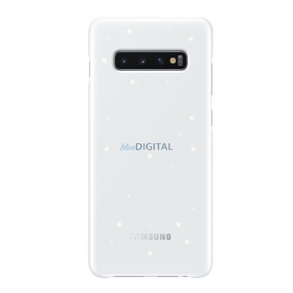 SAMSUNG műanyag telefonvédő (ultravékony, hívás és üzenetjelző funkció, LED világítás) FEHÉR Samsung Galaxy S10 Plus (SM-G975)