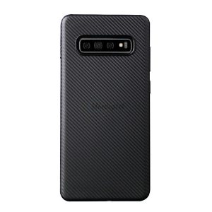 Szilikon telefonvédő (karbon minta) FEKETE Samsung Galaxy S10e (SM-G970)
