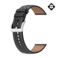 Pótszíj (univerzális, 22mm, valódi bőr) FEKETE 