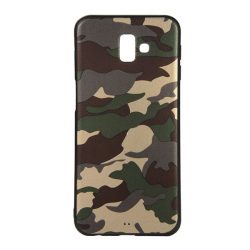   Szilikon telefonvédő (bőr hatású, terep minta) ZÖLD Samsung Galaxy J6 Plus (SM-J610F)