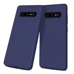   Szilikon telefonvédő (közepesen ütésálló, csíkos minta) SÖTÉTKÉK Samsung Galaxy S10 (SM-G973)