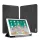 DUX DUCIS DOMO tok álló, bőr hatású (aktív FLIP, oldalra nyíló, TRIFOLD, asztali tartó, ceruza tartó) FEKETE Apple IPAD 9.7 (2018), IPAD 9.7 (2017) 