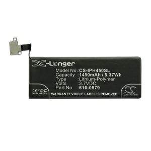 CAMERON SINO Li-Polymer akku (3.7V/1450mAh, Apple 616-0479 kompatibilis) FEKETE Apple iPhone 4S