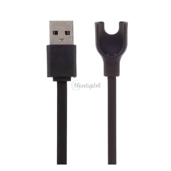 Töltőkábel USB (mágneses, 15cm) FEKETE Xiaomi MI Band 2