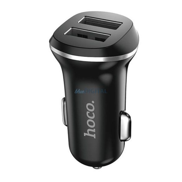 HOCO Z1 autós töltő 2 USB aljzat (10W, gyorstöltő) FEKETE