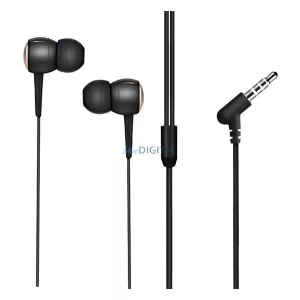 HOCO M19 fülhallgató SZTEREO (3.5mm jack, mikrofon, felvevő gomb) FEKETE