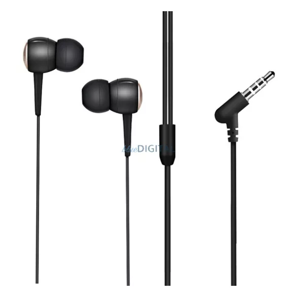 HOCO M19 fülhallgató SZTEREO (3.5mm jack, mikrofon, felvevő gomb) FEKETE
