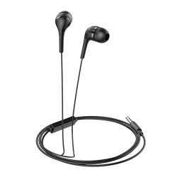   HOCO M40 fülhallgató SZTEREO (3.5mm jack, mikrofon, felvevő gomb) FEKETE
