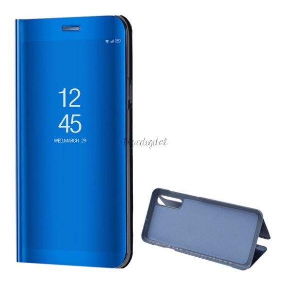 Tok álló (aktív FLIP, oldalra nyíló, asztali tartó funkció, tükrös felület, Mirror View Case) KÉK Samsung Galaxy A50 (SM-A505F), Samsung Galaxy A30s (SM-A307F), Samsung Galaxy A50s (SM-A507