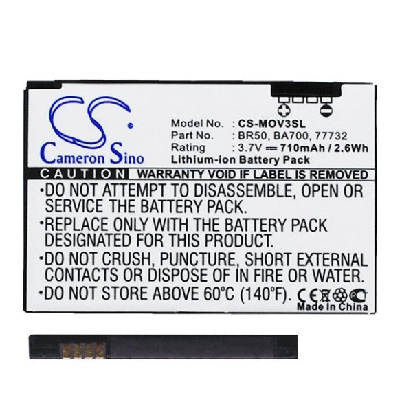 CAMERON SINO Li-Ion akku (3.7V/710mAh, Motorola 22320 kompatibilis) FEKETE Motorola V3, Motorola U6, Motorola V3i, Motorola V6