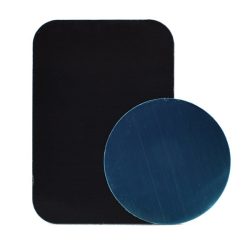   Öntapadós fémlap 2db (mágneses autós tartóhoz ideális, négyzet + kör alakú) FEKETE