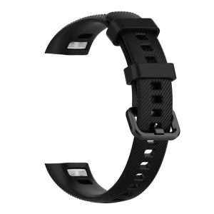 Pótszíj (egyedi méret, szilikon) FEKETE Honor Band 4
